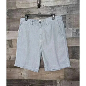 Club Room Blue & White Striped Cotton Shorts Size 34